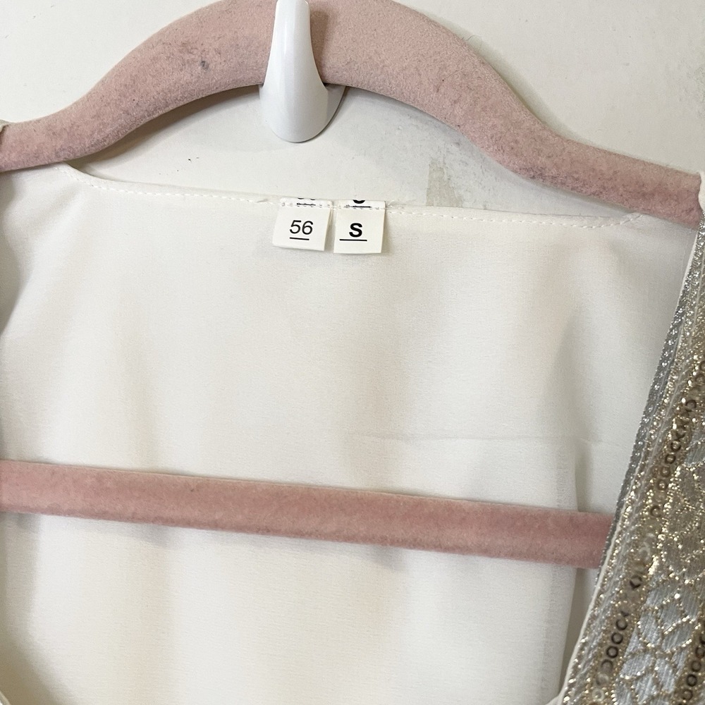 Farasha Hand Work Fancy Islamic Moroccan EID Kaftan Dubai Long Gown Abaya White - Picture 7 of 7
